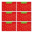 thumbnail image 1 of MKHERT Cute Strawberry Funny Fruit Placemats Table Mats for Dining Room Kitchen Table Decoration 12x18 inch,Set of 6, 1 of 4
