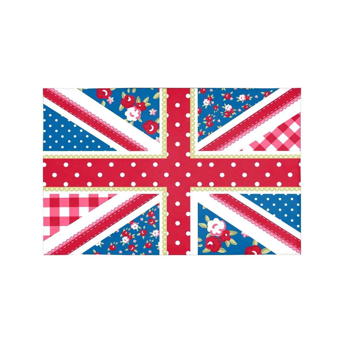 MKHERT Cute Union Jack British Flag in Shabby Chic Floral Style ...