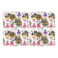 thumbnail image 1 of MKHERT Cute Watercolor Hedgehog and Desserts Berries Cupcakes Placemats Table Mats for Dining Room Kitchen Table Decoration 12x18 inch,Set of 4, 1 of 4