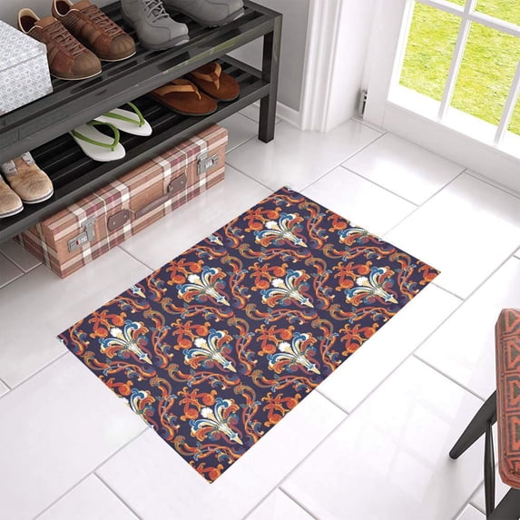 MKHERT Damask Pattern Doormat Rug Home Decor Floor Mat Bath Mat 23.6x15.7 inch