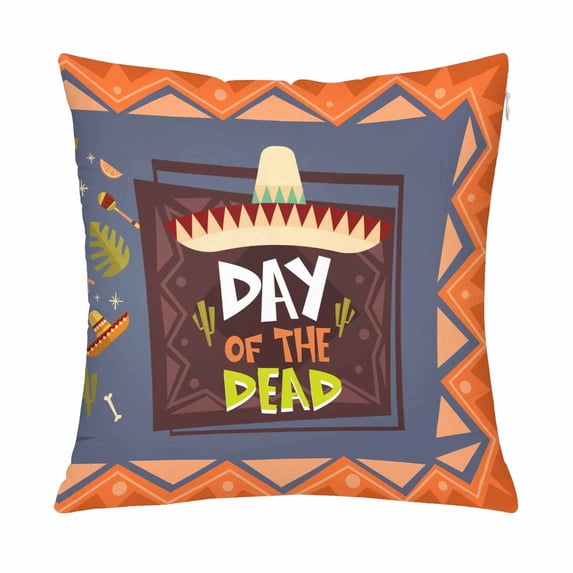 MKHERT Day Of Dead Pillow Covers Pillowcase Throw Pillows 18x18 inch