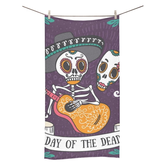 MKHERT Day Of The Dead Party Bath Towel Hand Towel Shower Towel Washcloth 30x56 inch
