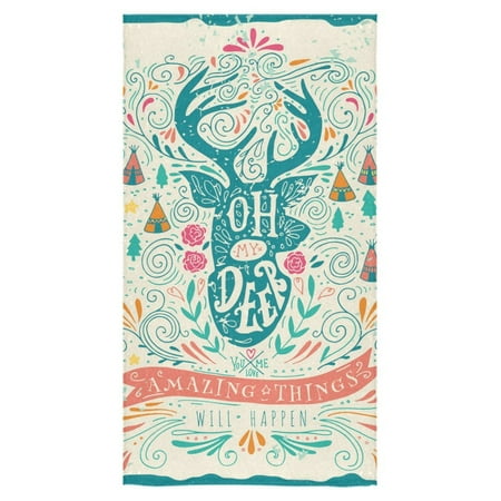 MKHERT Deer Bath Towel Hand Towel Shower Towel Washcloth 30x56 inch