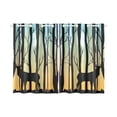 thumbnail image 1 of MKHERT Deer Blackout Window Curtain Kitchen Curtain 26x39 inch, 2 Panels, 1 of 3