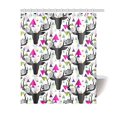 thumbnail image 1 of MKHERT Deer Head and Roses Polyester Fabric Bathroom Shower Curtain 60x72 inch, 1 of 1