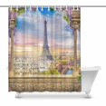 thumbnail image 1 of MKHERT Digital Fresco Beautiful Paris Eiffel Tower View from Terrace Home Decor Waterproof Polyester Bathroom Shower Curtain Bath Decorations 66x72 inch, 1 of 1