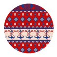 thumbnail image 1 of MKHERT Digital Style Nautical Chevron Anchor Pattern Round Mousepad Mat For Mouse Mice Size 7.87x7.87 inches, 1 of 1