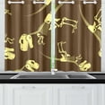 thumbnail image 1 of MKHERT Dinosaur Bones Window Curtain Kitchen Curtains Window Treatments 26x39 inch,Set of 2, 1 of 3