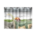 thumbnail image 1 of MKHERT Dinosaur and Volcano Window Curtain Kitchen Curtains Window Treatments 26x39 inch,Set of 2, 1 of 3