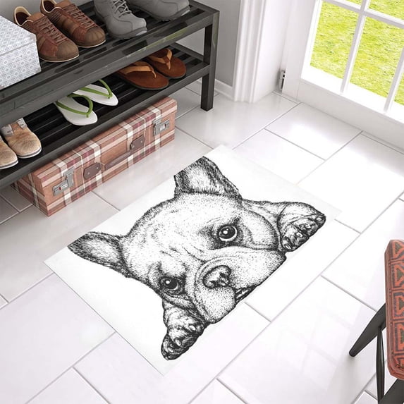 MKHERT Dog Doormat Rug Home Decor Floor Mat Bath Mat 23.6x15.7 inch