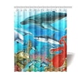 thumbnail image 1 of MKHERT Dolphins Sea Turtle Shark Octopus Coral Reef Home Decor Sea Animal Waterproof Polyester Fabric Shower Curtain Bathroom Sets 60x72 inch, 1 of 1