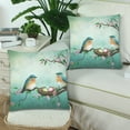 thumbnail image 1 of MKHERT Easter Blue Birds and Eggs In Nest Throw Pillowcase Pillow Cover Cushion Couver 18x18 inch, Set of 2, 1 of 3