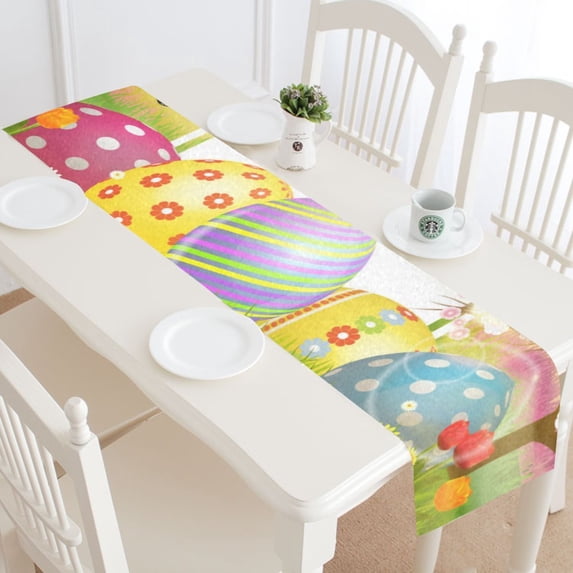 MKHERT Easter Table Runner for Wedding Party Banquet Decoration 14x72 inch