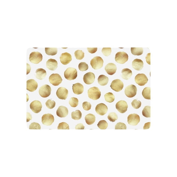 MKHERT Elegant Funny Gold Polka Dots Doormat Rug Home Decor Floor Mat Bath Mat 23.6x15.7 inch