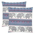 thumbnail image 1 of MKHERT Elephant Floral Mandala Pillowcase Pillow Protector Cushion Cover 18x18 inch,Set of 2, 1 of 3