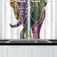 thumbnail image 1 of MKHERT Elephant Floral Window Curtain Kitchen Curtains Window Treatments 26x39 inch,Set of 2, 1 of 3