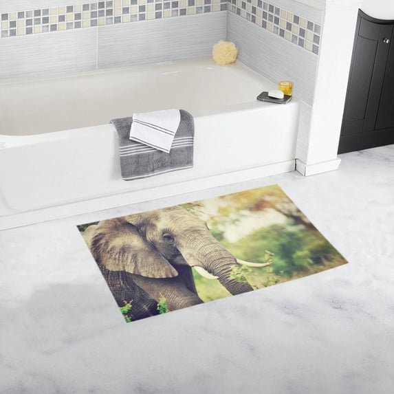 MKHERT Elephant Outdoors Doormat Non-slip Bath Mat Floor Mat 30x18 inch