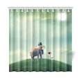 thumbnail image 1 of MKHERT Elephant With a Hat Staring at a Flower Shower Curtain Home Decor Bathroom Shower Curtain 66x72 inch, 1 of 1