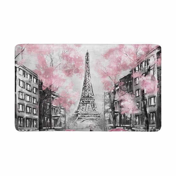 MKHERT European City Landscape France Paris Eiffel Tower Couple Under an Umbrella Doormat Rug Home Decor Floor Mat Bath Mat 30x18 inch