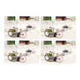 thumbnail image 1 of MKHERT European French Rural Stone House with Bike Bicycle Placemats Table Mats for Dining Room Kitchen Table Decoration 12x18 inch,Set of 4, 1 of 4