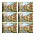 thumbnail image 1 of MKHERT European Italian Courtyard Beautiful City View Placemats Table Mats for Dining Room Kitchen Table Decoration 12x18 inch,Set of 6, 1 of 4
