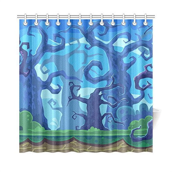 MKHERT Fairy Forest Shower Curtain Waterproof Bath Curtain Decor 66x72 inch