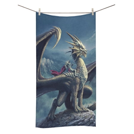 MKHERT Fairy Tale Dragon Bath Towel Shower Towel Wash Cloth Face Towels 16x28 Inches