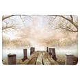 thumbnail image 1 of MKHERT Fall Wooden Dock with Leaves and Tree Branches Rustic Theme Doormat Rug Home Decor Floor Mat Bath Mat 23.6x15.7 inch, 1 of 3
