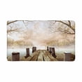 thumbnail image 1 of MKHERT Fall Wooden Dock with Leaves and Tree Branches Rustic Theme Doormat Rug Home Decor Floor Mat Bath Mat 30x18 inch, 1 of 3