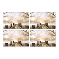 thumbnail image 1 of MKHERT Fall Wooden Dock with Leaves and Tree Branches Rustic Theme Placemats Table Mats for Dining Room Kitchen Table Decoration 12x18 inch,Set of 4, 1 of 4