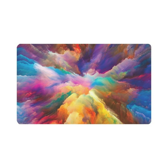 MKHERT Fantasy Abstract Decor Rainbow Colorful Burst Clouds Doormat Rug Home Decor Floor Mat Bath Mat 30x18 inch