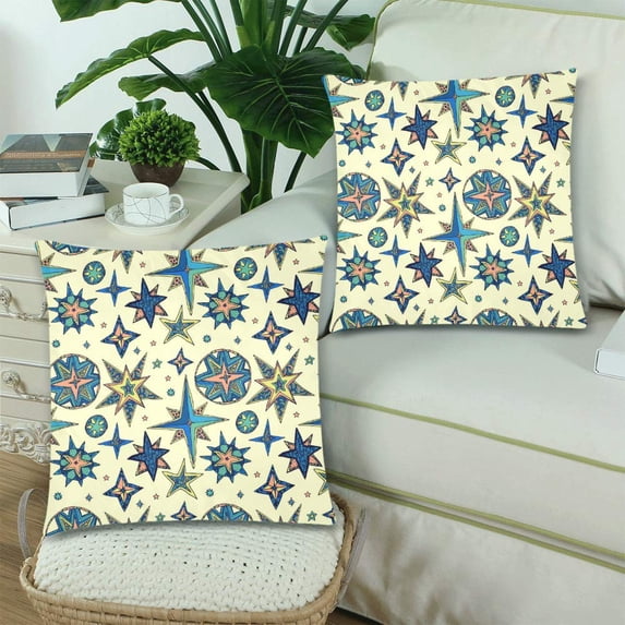 MKHERT Fantasy Starry Sky Pillowcase Pillow Protector Cushion Cover 18x18 inch,Set of 2