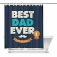 thumbnail image 1 of MKHERT Fathers Day Card Best Dad Ever Shower Curtain Bath Curtain Waterproof fabric Polyester Curtains 60x72 inch, 1 of 1