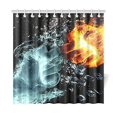 thumbnail image 1 of MKHERT Fire and Water Shower Curtain Home Decor Bathroom Shower Curtain 66x72 inch, 1 of 1