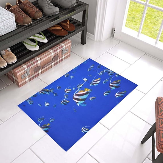 MKHERT Fish Doormat Rug Home Decor Floor Mat Bath Mat 23.6x15.7 inch