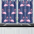 thumbnail image 1 of MKHERT Flamingos Heart Window Curtain Kitchen Curtain 26x39 inch,Two Piece, 1 of 3