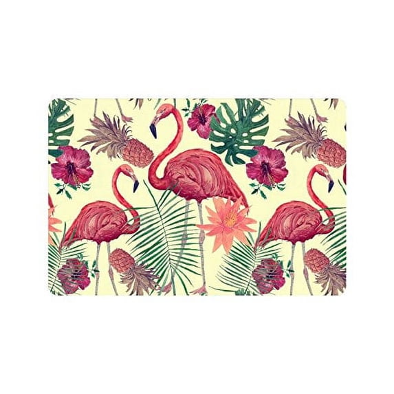 MKHERT Flamingos Seamless Pattern Doormat Rug Home Decor Floor Mat Bath Mat 23.6x15.7 inch