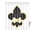 thumbnail image 1 of MKHERT Fleur De Lis Floral Art Decor Waterproof Polyester Fabric Shower Curtain Bathroom Sets 66x72 inch, 1 of 1
