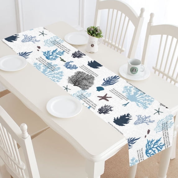 MKHERT Floral Table Runner for Wedding Party Banquet Decoration 14x72 inch