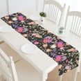 thumbnail image 1 of MKHERT Flowers black Table Runner for Wedding Party Banquet Decoration 14x72 inch, 1 of 3