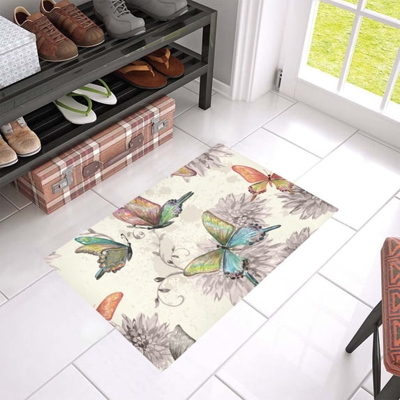MKHERT Flying Butterflies Doormat Rug Home Decor Floor Mat Bath Mat 23.6x15.7 inch