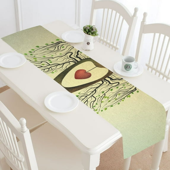 MKHERT Forest Soul Table Runner for Office Kitchen Dining Room Wedding Party 16x72 inch