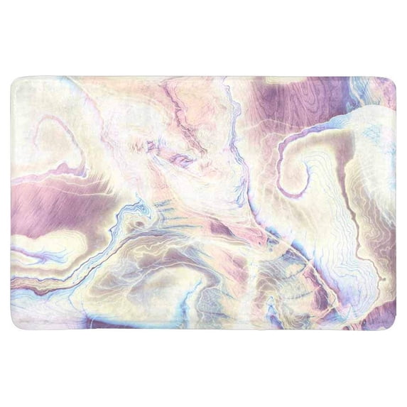 MKHERT Fractal Abstract Pink Marble Wavy Horizontal Pattern Doormat Rug Home Decor Floor Mat Bath Mat 23.6x15.7 inch