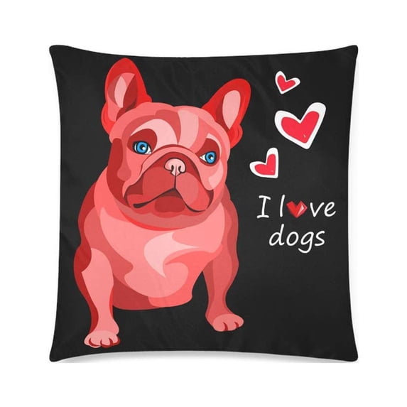 MKHERT French Bulldog Pillow Covers Pillowcase Throw Pillows 18x18 inch