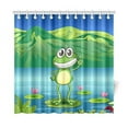 thumbnail image 1 of MKHERT Frog With Lotus Shower Curtain Home Decor Bathroom Shower Curtain 66x72 inch, 1 of 1