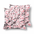 thumbnail image 1 of MKHERT Full Bloom Sakura Cherry Blossom Pillowcase Pillow Protector Cushion Cover 18x18 inch,Set of 2, 1 of 2