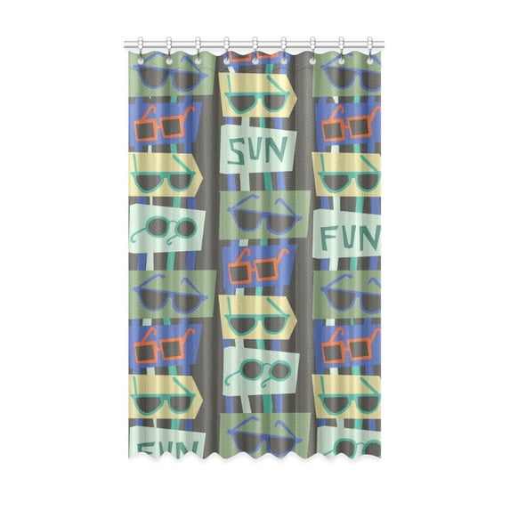 MKHERT Fun Pop Sunglasses Window Curtain Living Room,Bedroom Window Drapes 52x84 inch