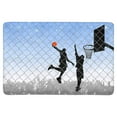 thumbnail image 1 of MKHERT Funny Basketball in The Street Two Players Silhouette Doormat Rug Home Decor Floor Mat Bath Mat 23.6x15.7 inch, 1 of 3