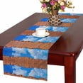 thumbnail image 1 of MKHERT Funny Broken Brick Wall with Clouds in the Gap Table Runner Home Decor for Wedding Banquet Decoration 16x72 Inch, 1 of 2