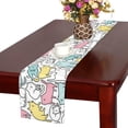 thumbnail image 1 of MKHERT Funny Cats Cute Doodle Animals Table Runner Home Decor for Home Kitchen Dining Wedding Party 16x72 Inch, 1 of 3